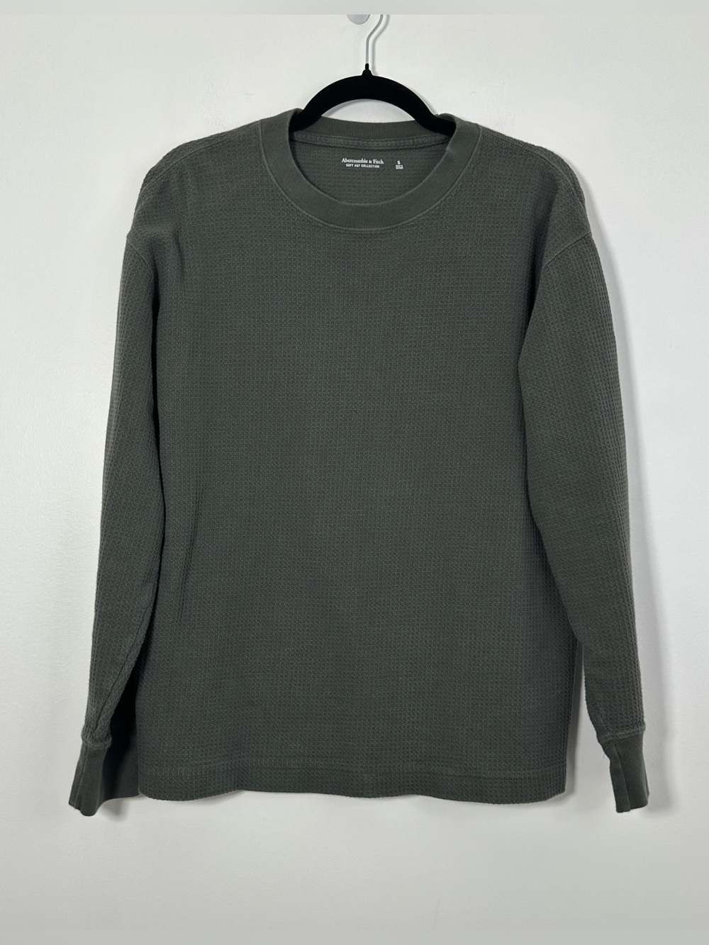 Abercrombie Soft A&F Collection Gray Waffle Knit Thermal Long Sleeve Shirt S